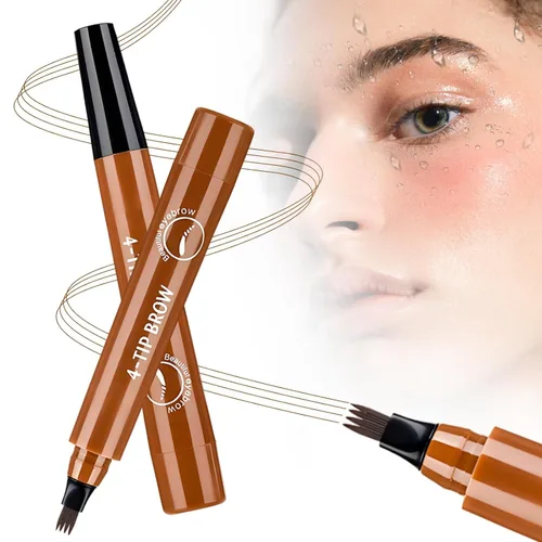 Vista 9 de Lápices de Cejas Microblading para Mujeres, Lápiz de Cejas 3D Impermeable Mejorado 2026, Lápiz de Cejas de Larga Duración con 4 Puntas, Lápiz