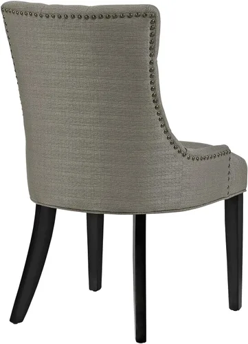 Vista 49 de Modway Regent - Silla de comedor de tela tapizada con botones en color blanco
