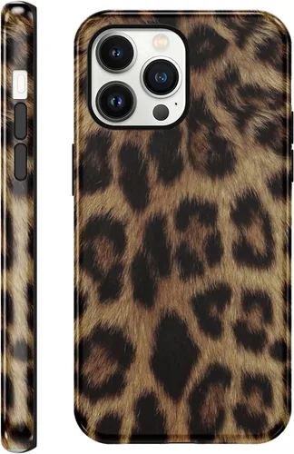 Vista 52 de Funda de teléfono con estampado de guepardo para iPhone 7/8/SE 2020/2022 de 4.7 pulgadas, funda de lujo con diseño de leopardo marrón coqueta a