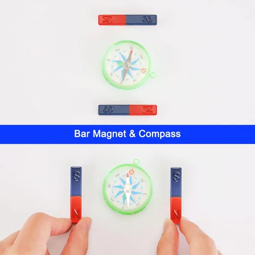 Vista 2 de Kits de imanes de ciencia para niños: Imán educativo Proyectos científicos Herramientas de experimento Kits de laboratorio de física Incluye