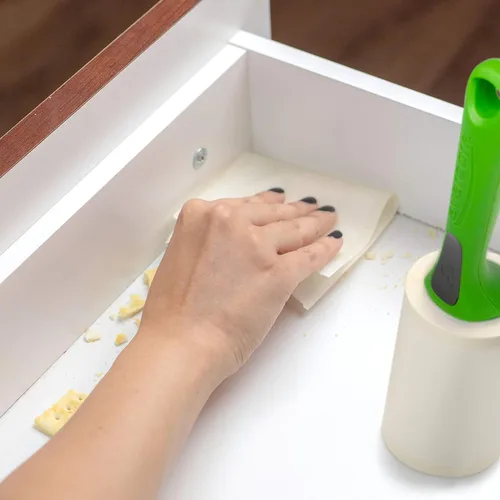 Vista 6 de Evercare Rodillos multiusos para pelusas de mascotas, paquete de 3, 100 hojas cada uno, rodillo adhesivo reutilizable para pelo de mascotas, gatos