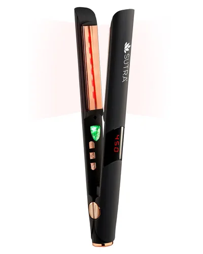 Sutra Plancha plana profesional IR2 – Plancha de pelo infrarroja iónica con temperatura ajustable, apagado automático y cable giratorio – Plancha