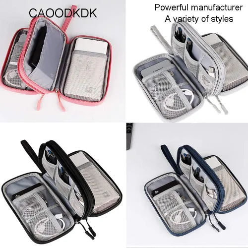 Vista 6 de Organizador electrónico para accesorios de cable de viaje estuche organizador electrónico bolsa organizadora impermeable de accesorios electrónicos