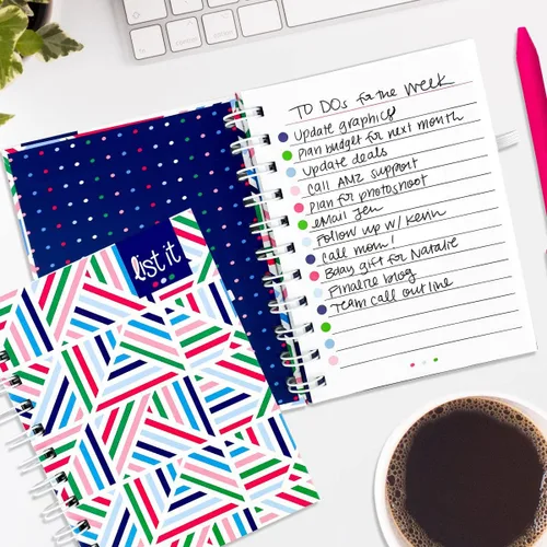 Vista 20 de Denise Albright Cuadernos con espiral de bolsillo Enuménalo, planificarlo, garabatearlo Doodle It - Rain-Boho