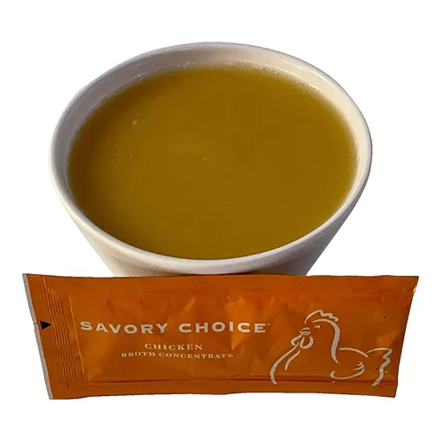 Vista 2 de JMA Shop Savory Choice - Concentrado de caldo de pollo reducido en sodio de 360 mg, 16 paquetes (0.34 oz cada uno)