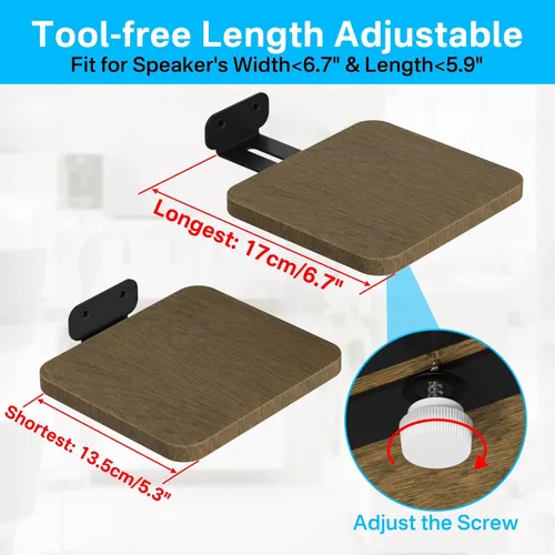 Vista 3 de Aiweiwa Soporte de pared para altavoz Echo Dot Max, Echo Studio, Echo Spot, Echo Show 5, soporte de pared Echo Pop, soporte de altavoz ajustable