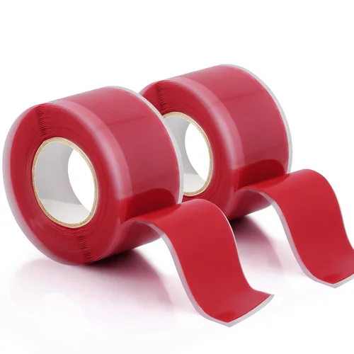 Vista 8 de 2 rollos de cinta de silicona autofusible, cinta impermeable de 1 pulgada de ancho x 10 pies de largo, cinta de sellado de fugas de agua, cinta