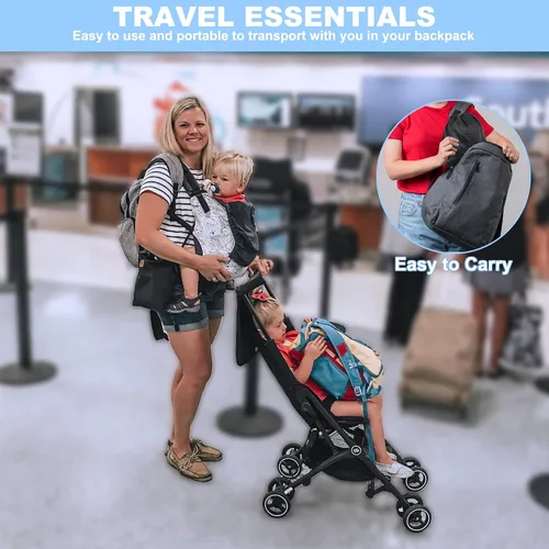 Vista 15 de Cama de avión para bebé, artículos esenciales de viaje para bebés para volar, elementos imprescindibles del extensor de asiento de avión para niños