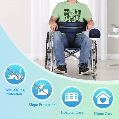 Vista 3 de Arnés de sujeción para cinturón de seguridad para silla de ruedas, para pacientes con demencia, accesorios de cinturón de seguridad para silla