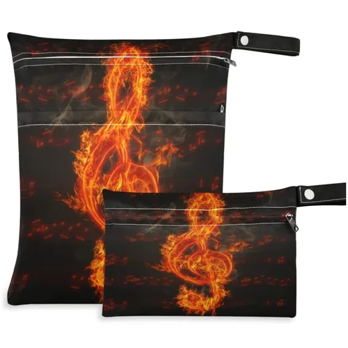 Vista 17 de visesunny Bolsa húmeda de cactus verde con flores, 2 piezas, con bolsillos con cremallera, lavable, reutilizable, espaciosa para viajes, playa