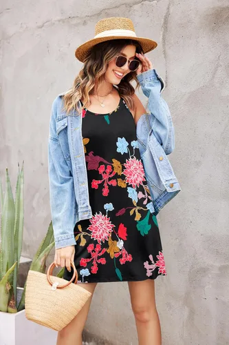 Vista 4 de Ekouaer Camisón sin mangas con espalda cruzada para mujer