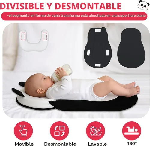 Vista 5 de Rootling Almohada de Alimentación para Bebé, Almohada de Alimentación Anti-Desbordamiento para Reducir las Regurgitaciones, Almohada de Lactancia