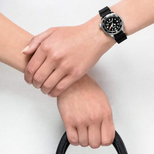 Vista 6 de Citizen Reloj analógico de cuarzo para mujer con correa de plástico EP6050-17E negro correa Negro - Correa