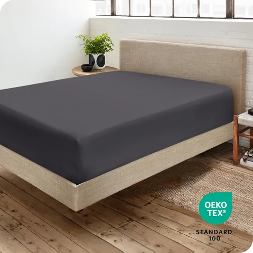 Vista 145 de Bare Home - Sábana bajera ajustable tamaño individual XL, microfibra 1800 muy suave y duradera, para colchones altos; color blanco