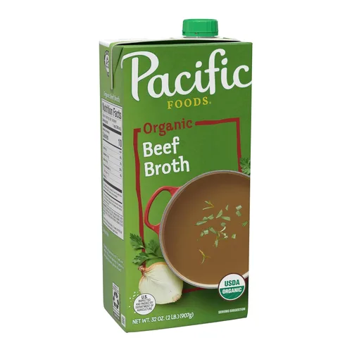 Vista 6 de Pacific Foods - Caldo de res orgánico bajo en sodio, caja de 32 onzas