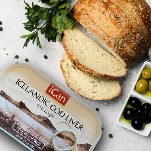 Vista 9 de ICan Hígado de bacalao islandés con sabor a aceite propio: tamaño natural: paquete de 6