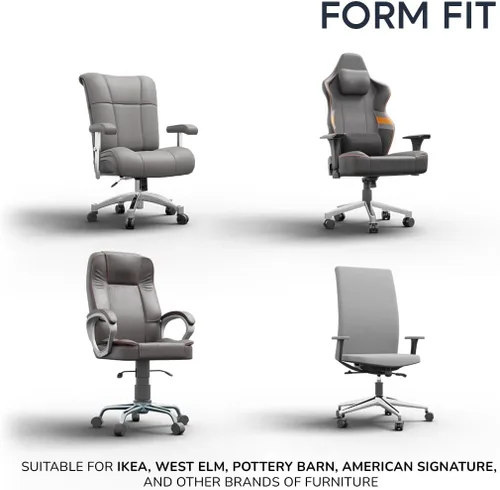 Vista 4 de PAULATO BY GA.I.CO. Funda elástica para silla de oficina y juegos, funda elástica para silla de escritorio para computadora con cremallera, fundas