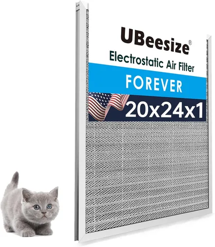 Vista 15 de UBeesize - Filtro de aire reutilizable de 20 x 20 x 1 pulgadas, lavable, MERV 8, permanente, electrostático, para aire acondicionado y HVAC