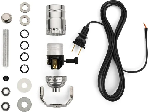 Vista 13 de Kit de lámpara – Kit de cableado eléctrico para hacer o reacondicionar lámparas – Kits de recableado de lámpara con instrucciones – Kit de lámpara