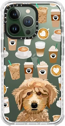 Vista 9 de CASETiFY Funda Ultra Impact para iPhone 13 Pro protección contra caídas de 9.8 pies Funda transparente para los amantes de las razas de perros