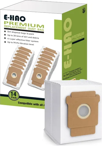 Vista 7 de Paquete de 14 bolsas de vacío compatibles con iRobot Roomba – i & s & j Series, bolsa de repuesto para iRobot Roomba