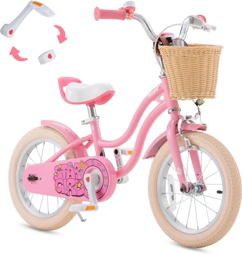 RoyalBaby Bicicleta EZ para niñas, bicicleta Stargirl, entrenamiento libre, equilibrio a pedal, bicicleta de fácil aprendizaje, 12-20 pulgadas para