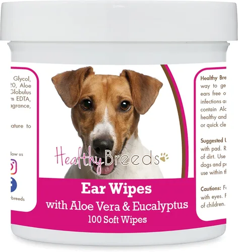 Vista 77 de Healthy Breeds Shih Tzu Toallitas de limpieza de oídos con aloe y eucalipto para perros, 100