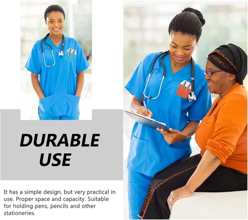 Vista 5 de NUOBESTY Estuche para bolígrafos, 24 paquetes de protector de bolsillo pesado para camisa, protector de bolsillo para bolígrafos, abrigo