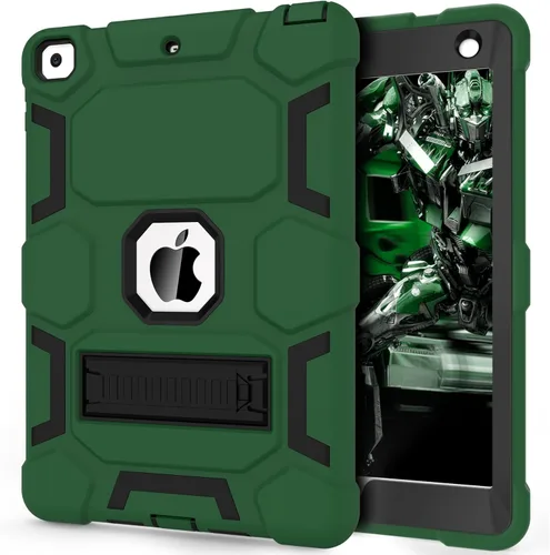 Vista 37 de CCMAO Funda para iPad de 6ª/5ª generación (9.7 pulgadas, 2018/2017), iPad Air de 2ª generación (2014) con soporte, funda protectora híbrida a prueba