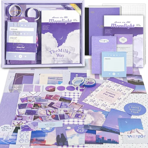 Vista 21 de Kit de Suministros para Scrapbooking, Kit de Scrapbook Estético Botánico Vintage para Bullet Journal Junk Journal A6 Cuaderno de Cuadrícula