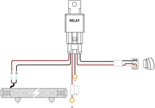 Vista 9 de Nilight Kit de arnés de cableado de barra de luz LED de cobre, 1 cable de 12 AWG resistente 12 V, interruptor de encendido y apagado, fusible