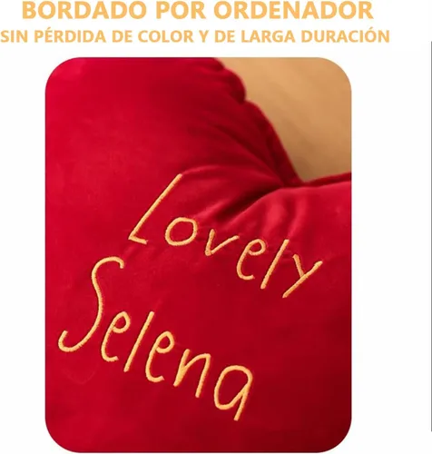 Vista 3 de HESBITEUL Funda de almohada personalizada con diseño de texto personalizable y bordado, funda de cojín bordada de larga duración, nombre