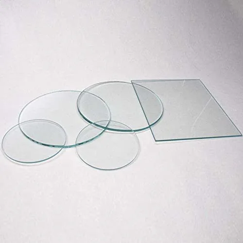 Placa de vidrio pequeña transparente Placa de vidrio cuadrada Placa de vidrio redonda Sustrato de vidrio de laboratorio Base de vidrio Sustrato