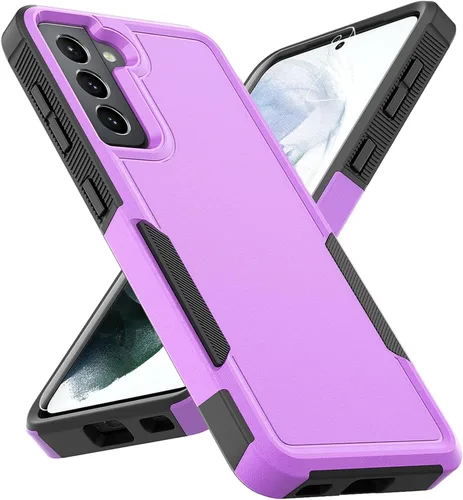 Vista 13 de Funda para Samsung Galaxy S21: funda protectora de doble capa resistente para teléfono celular, a prueba de golpes, con protector de pantalla