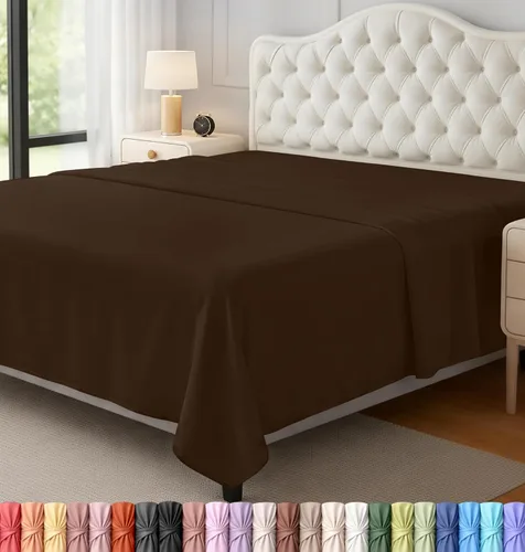Vista 54 de Utopia Bedding Sábana Plana - 1 Paquete (Queen, Azul Denim) - Tela de Microfibra Suave Cepillada - Sábana Superior Resistente al Encogimiento