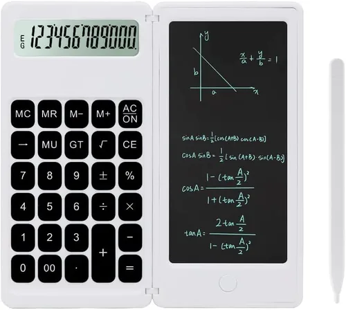 Vista 7 de Calculadora de escritorio, calculadoras pequeñas de escritorio con bloc de notas, calculadora básica de 4 funciones de botón grande, artículos