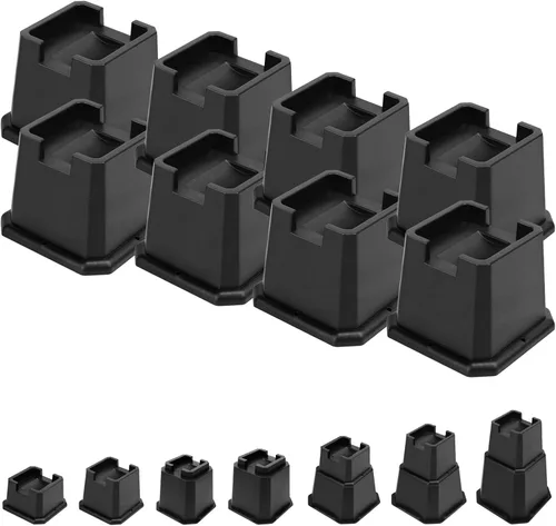 Vista 23 de Elevadores de Cama Shouwuhho de 2 Pulgadas, Elevadores de Muebles con Alturas de 2 3 4 5 6 7 8 Pulgadas de Alta Resistencia, Elevadores de Cama