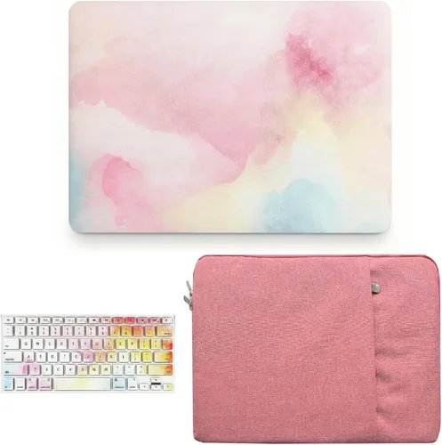 KECC carcasa para portátil + carcasa para teclado + funda Rosa (Pink Mist)