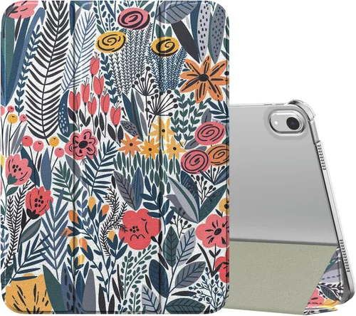 Vista 15 de MoKo Funda para iPad (A16) de 11ª generación de 11 pulgadas 2025, funda para iPad de 10.9 pulgadas 2022, carcasa trasera translúcida de Plateado