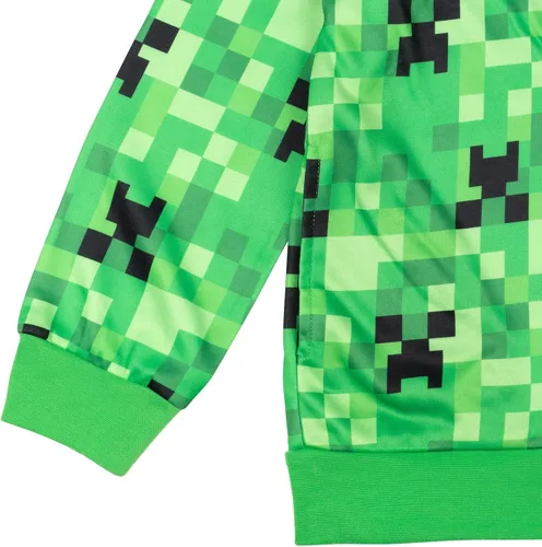 Vista 6 de Minecraft Sudadera con capucha de forro polar con cremallera para niños pequeños a niños grandes (4-18-20)