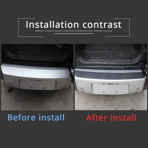 Vista 2 de Kit de ajuste de cubierta de protección antiarañazos de cuerpo negro ABS para accesorios Land Rover Defender 110 2020 (Rearguard)