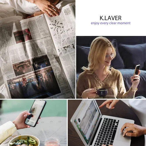 Vista 7 de K.LAVER Gafas de lectura multifocales fotocromáticas progresivas, lentes de bloqueo de luz azul, gafas de sol de transición sin montura unisex