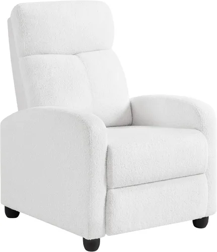 Vista 25 de Yaheetech Silla reclinable de pana para sofá individual, asiento de cine en casa, silla reclinable moderna ajustable para sala de estar, dormitorio