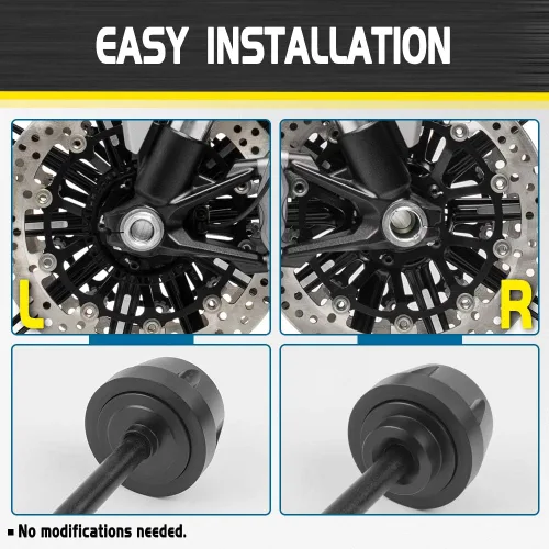 Vista 4 de Eje de rueda delantera y trasera para motocicleta compatible con D-ucati Scrambler 400 Sixty 2 800 Classic Full Throttle 1100 Special Sport Falling