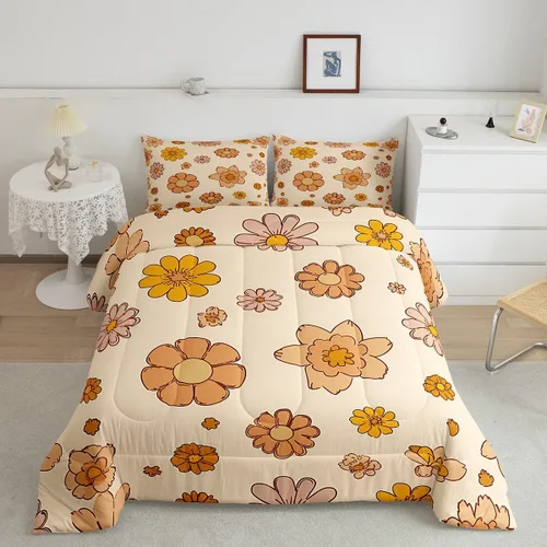 Vista 16 de Feelyou Juego de ropa de cama con diseño de arco iris, juego de edredón para niños, niñas, decoración de notas musicales, edredón de microfibra