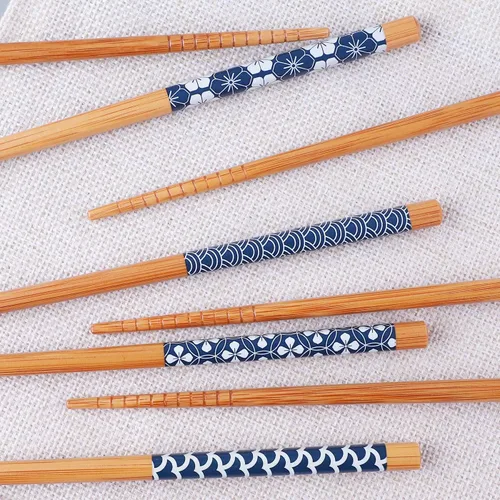 Vista 4 de Antner Juego de palillos reutilizables para regalo, de estilo japonés clásico, aptos para lavavajillas