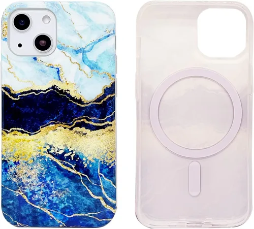 Funda magnética para iPhone 13 y iPhone 14 de 6.1 pulgadas, compatible con carga MagSafe de poliuretano termoplástico suave, delgada, a prueba de