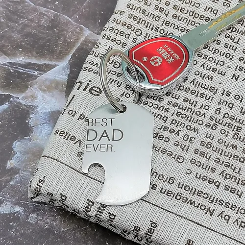 Vista 3 de Keychain BEST DAD EVER Gift Bottle Opener cute keyring Stainless Multitool as Cool Bottle Opener Car Keyring for Men