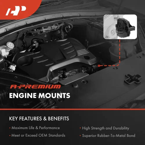 Vista 3 de A-Premium Kit de montaje de motor y transmisión compatible con Hyundai Sonata 2006 2007 2008 2.4L 3.3L, juego de 3 piezas, repuesto # 218103K850