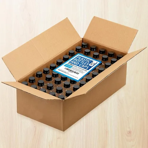 Vista 8 de IMPRESA Mini botellas de plástico de 2.5 onzas líquidas, transparentes, paquete de 50 recipientes de licor con tapas herméticas, reutilizables